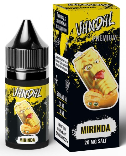 Жидкость для ЭСДН VANDAL PREMIUM SALT 30мл 20мг Mirinda (Лимонад с Мандарином) extra