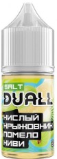 Жидкость для ЭСДН DUALL SALT 30мл 20мг Кислый крыжовник, помело, киви Hard