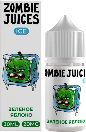 Жидкость для ЭСДН Zombie Juices Ice SALT 30мл 20мг Зеленое яблоко