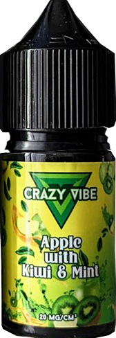 Жидкость для ЭСДН Crazy Vibe SALT 30мл 20мг Яблоко с киви и мятой