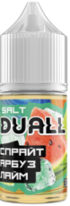 Жидкость для ЭСДН DUALL SALT 30мл 20мг Спрайт, арбуз, лайм